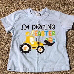 Kids Blue Easter Digger T-Shirt